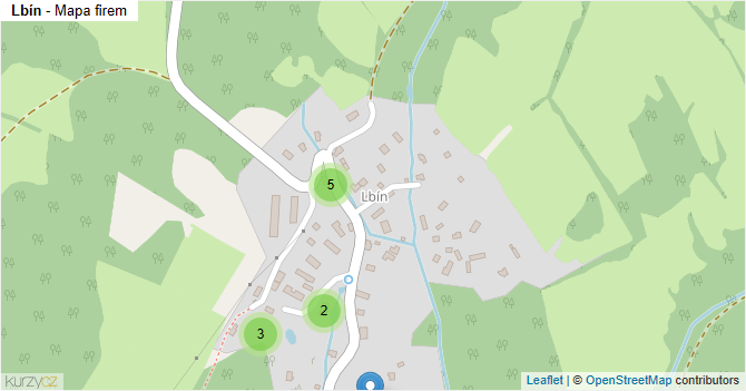 Lbín - mapa firem