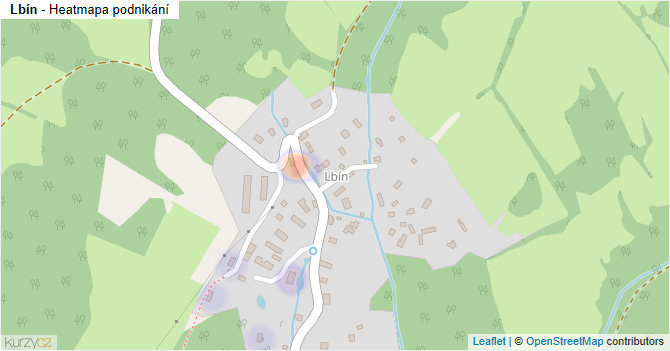 Lbín - mapa podnikání