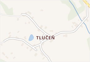 Tlučeň v obci Hlinná - mapa části obce