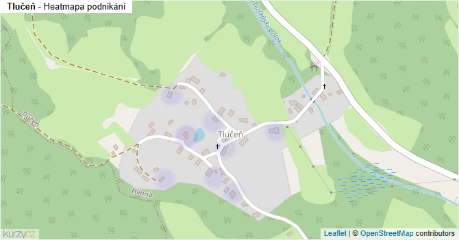 Tlučeň - mapa podnikání