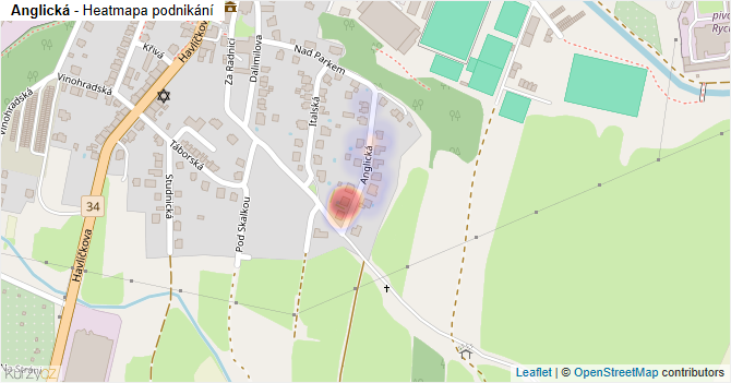 Anglická - mapa podnikání