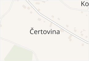 Čertovina v obci Hlinsko - mapa části obce