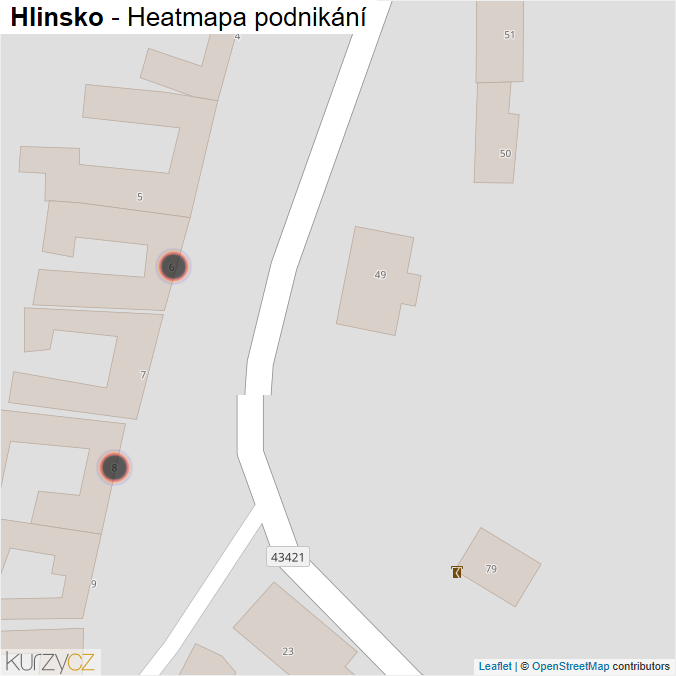 Mapa Hlinsko - Firmy v obci.