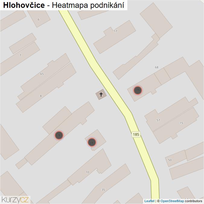 Mapa Hlohovčice - Firmy v obci.