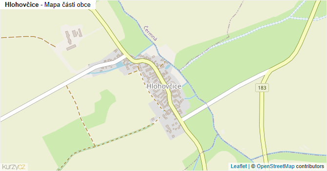 Hlohovčice - mapa části obce