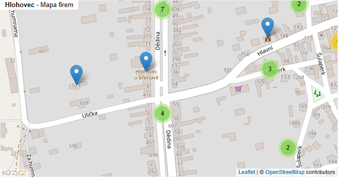 Hlohovec - mapa firem