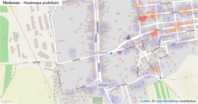 Hlohovec - mapa podnikání