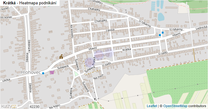 Krátká - mapa podnikání
