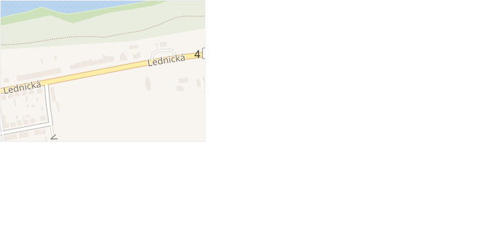 Lednická v obci Hlohovec - mapa ulice