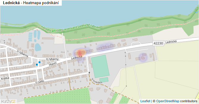 Lednická - mapa podnikání