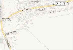 Na mezi v obci Hlohovec - mapa ulice