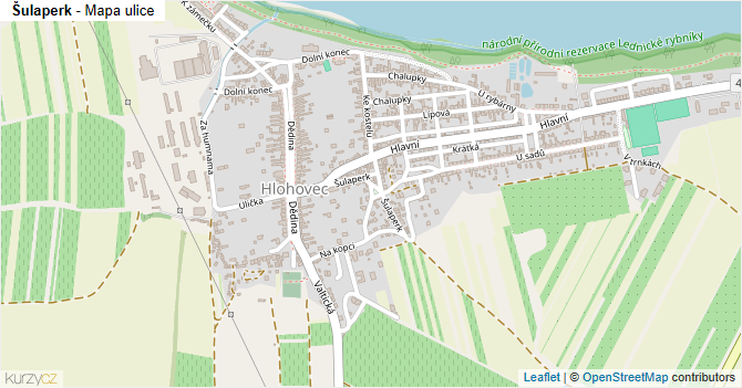 Šulaperk - mapa ulice