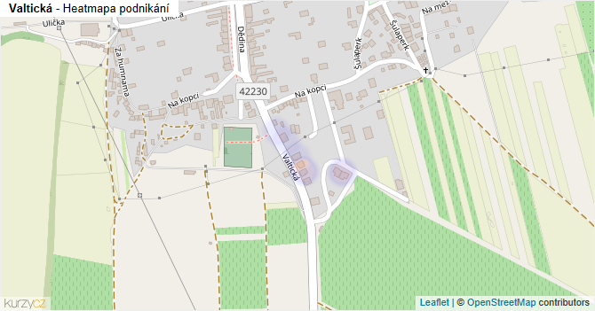 Valtická - mapa podnikání