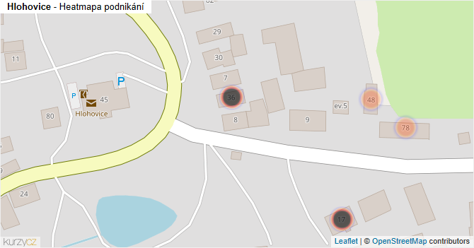 Hlohovice - mapa podnikání