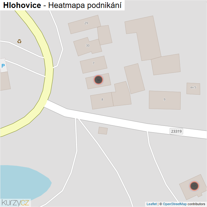 Mapa Hlohovice - Firmy v obci.