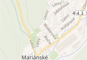 Boční v obci Hlubočky - mapa ulice