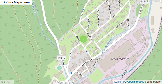 Boční - mapa firem