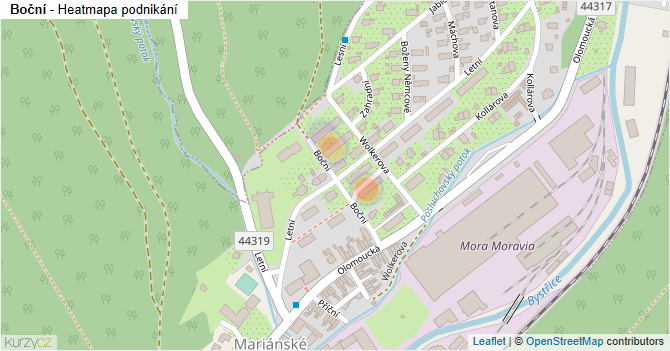 Boční - mapa podnikání