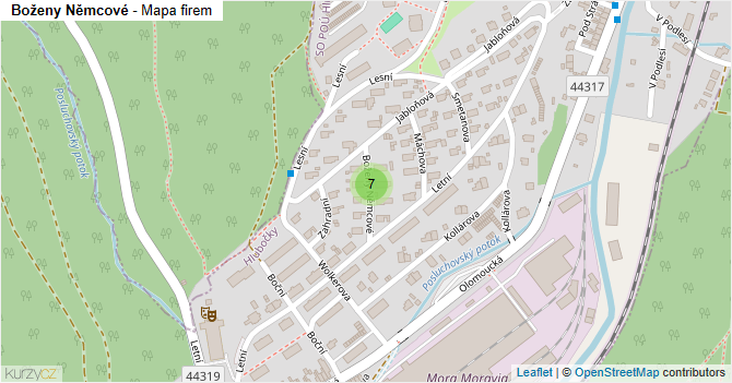 Boženy Němcové - mapa firem