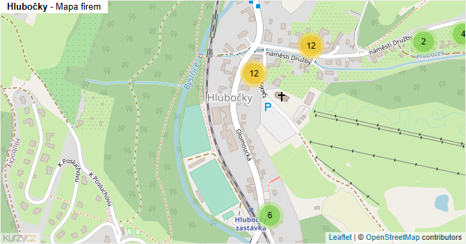 Hlubočky - mapa firem