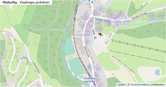 Hlubočky - mapa podnikání