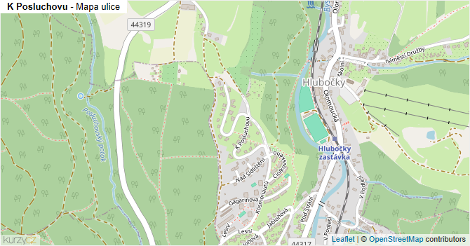 K Posluchovu - mapa ulice