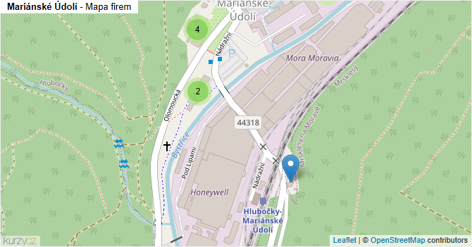 Mariánské Údolí - mapa firem