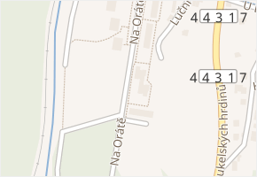 Na orátě v obci Hlubočky - mapa ulice