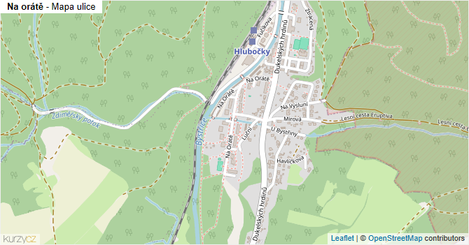 Na orátě - mapa ulice