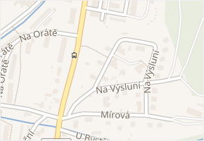 Na Výsluní v obci Hlubočky - mapa ulice