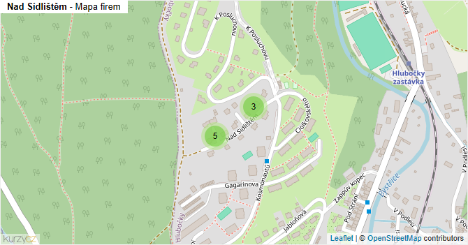 Nad Sídlištěm - mapa firem