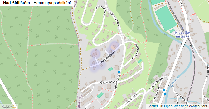 Nad Sídlištěm - mapa podnikání