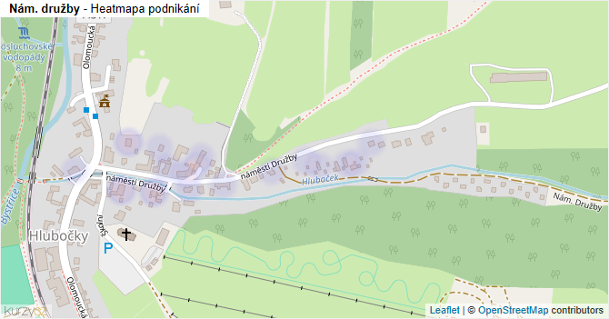 Nám. družby - mapa podnikání