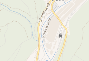 Pod Lipami v obci Hlubočky - mapa ulice