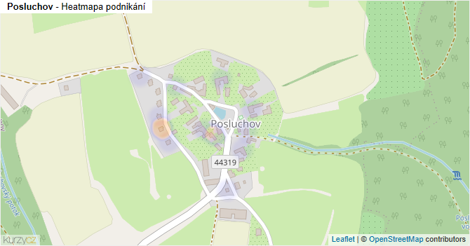 Posluchov - mapa podnikání