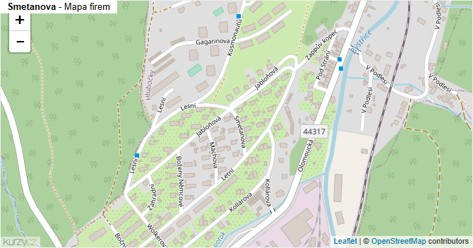 Smetanova - mapa firem