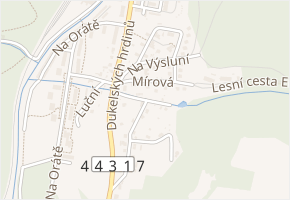 U bystřiny v obci Hlubočky - mapa ulice