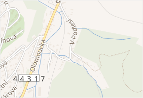 V podlesí v obci Hlubočky - mapa ulice