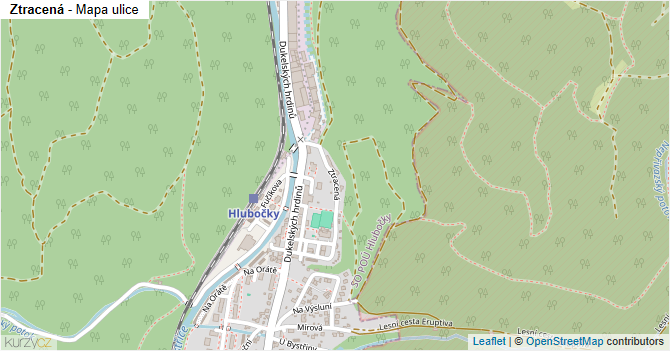 Ztracená - mapa ulice