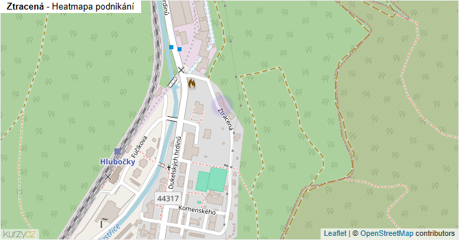 Ztracená - mapa podnikání