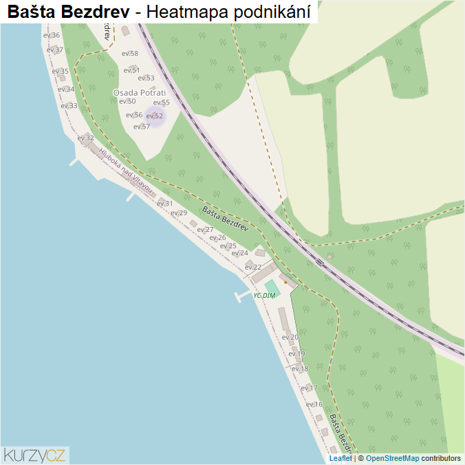 Mapa Bašta Bezdrev - Firmy v ulici.