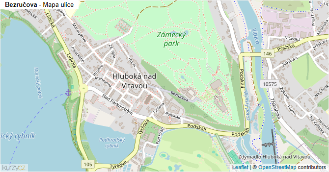 Bezručova - mapa ulice