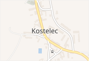 Kostelec v obci Hluboká nad Vltavou - mapa části obce