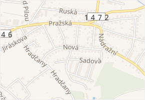 Nová v obci Hluboká nad Vltavou - mapa ulice