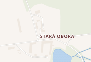 Stará obora v obci Hluboká nad Vltavou - mapa ulice