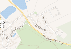 U Parku v obci Hluboká nad Vltavou - mapa ulice