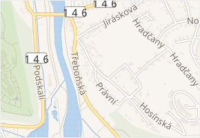 Žižkova v obci Hluboká nad Vltavou - mapa ulice