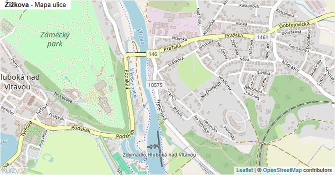 Žižkova - mapa ulice