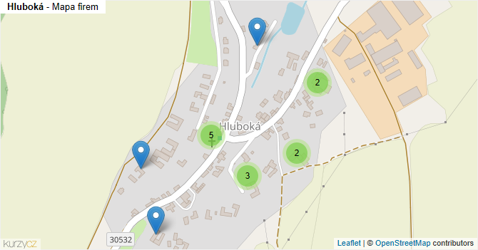 Hluboká - mapa firem
