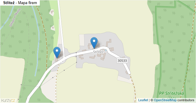Střítež - mapa firem